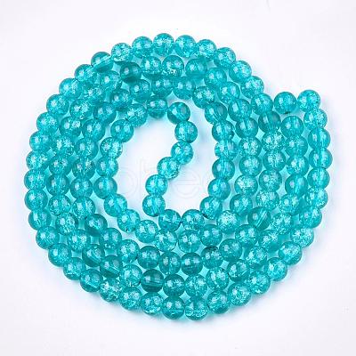 Crackle Glass Beads Strands CCG-Q001-10mm-06-1