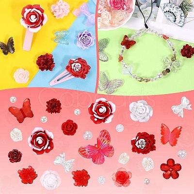 50G Resin Acrylic DIY Accessories Simulation Baroque Style Rose Halo Dyed Mixed Flower DIY Accessories JX581A-1