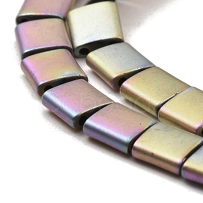 Electroplated Frosted Non-magnetic Synthetic Hematite Beads Strands G-G089-B01-17-1