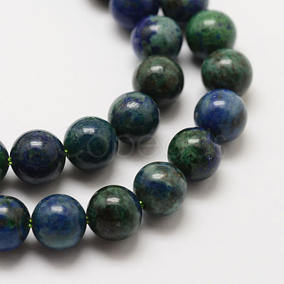 Natural Chrysocolla and Lapis Lazuli Beads Strands X-G-P281-03-8mm-1