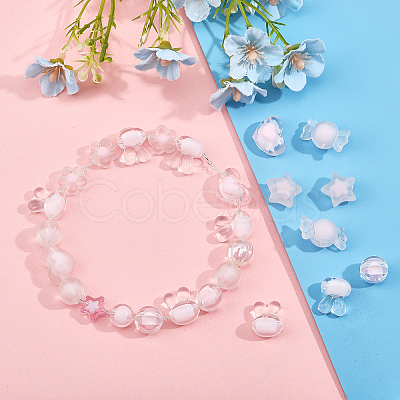 CHGCRAFT 18 Style Transparent Acrylic Beads TACR-CA0001-20-1