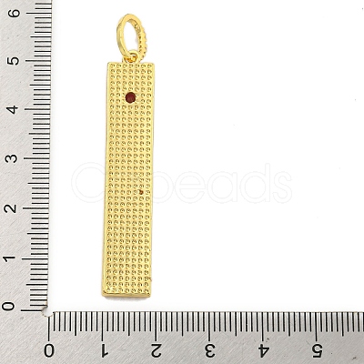 Real 18K Gold Plated Brass Micro Pave Cubic Zirconia Pendants KK-R159-07E-G-1