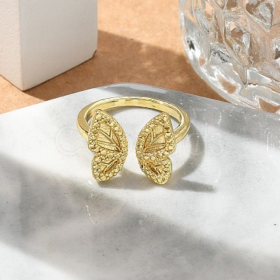 Butterfly Cuff Rings RJEW-G337-12G-1