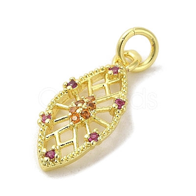 Brass Micro Pave Cubic Zirconia Pendants KK-M283-15A-02-1