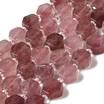 Natural Strawberry Quartz Beads Strands G-P534-A03-01-1