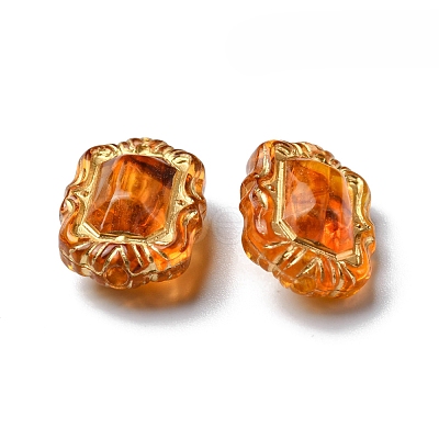 Imitation Amber Transparent Acrylic Beads MACR-D071-02H-1