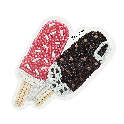 MIYUKI Seed Beads Ice Pop Brooch Making Kits DIY-H165-04C-1