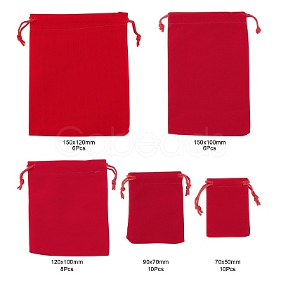 5 Style Rectangle Velvet Pouches TP-LS0001-01C-1