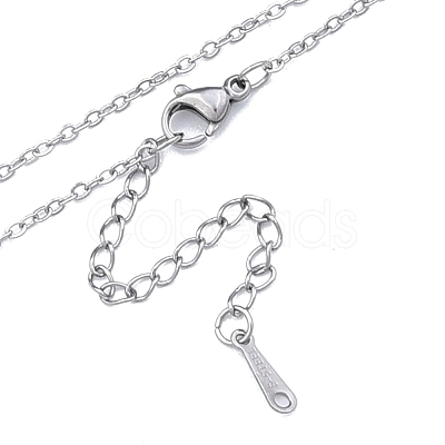 Non-Tarnish 304 Stainless Steel Cable Chains Necklace for Men Women NJEW-N050-A03-S15-1