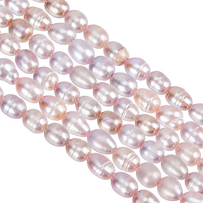 GOMAKERER 1 Strand Natural Cultured Freshwater Pearl Beads Strands PEAR-GO0001-07-1