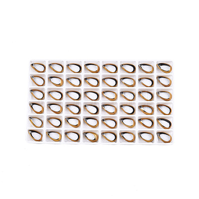 Electroplated Glass Charms EGLA-N006-065-1