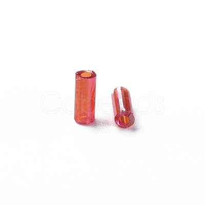 Tube AB-Color Plated Glass Bugle Beads SEED-R011-165B-1