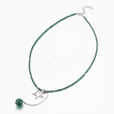 Natura Malaysia Jade Pendant Necklaces NJEW-K108-07A-1