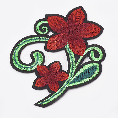 Computerized Embroidery Cloth Iron On/Sew On Patches AJEW-S069-075-1