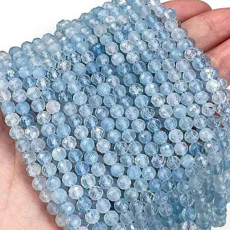 Natural Aquamarine Beads Strands G-L587-A02-02-1