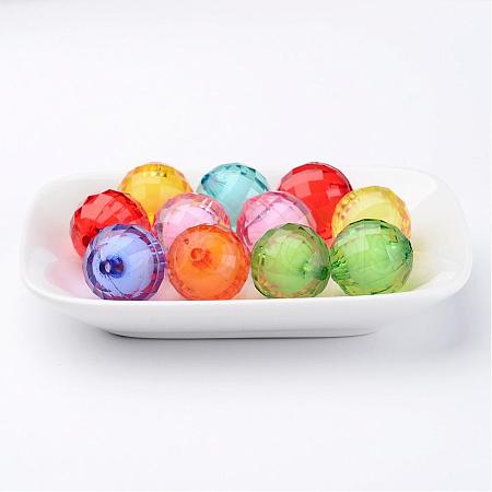 Mixed Color Chunky Bubblegum Beads X-TACR-S086-20mm-M-1