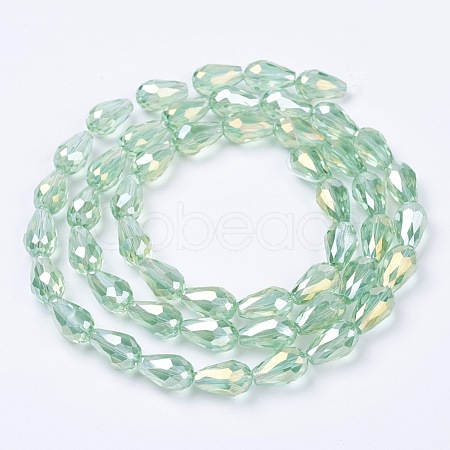 Electroplate Glass Beads Strands EGLA-D015-15x10mm-29-1