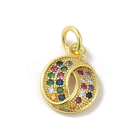 Brass Micro Pave Cubic Zirconia Charms KK-M283-25H-02-1