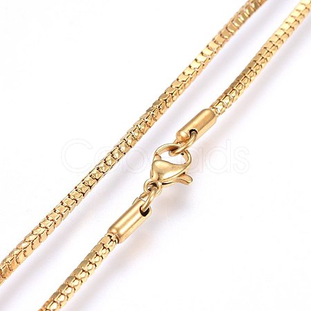 304 Stainless Steel Chain Necklaces MAK-L015-02B-1