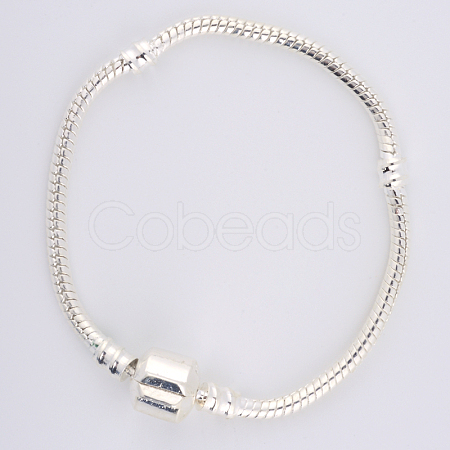 Brass European Style Bracelets for Jewelry Making KK-R031-01-1