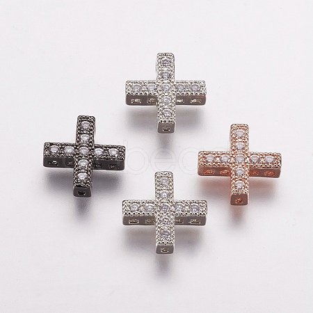 Brass Micro Pave Cubic Zirconia Pendants ZIRC-E143-49-1