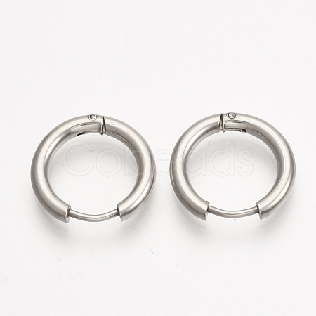 201 Stainless Steel Huggie Hoop Earrings EJEW-T005-JN155-12-1