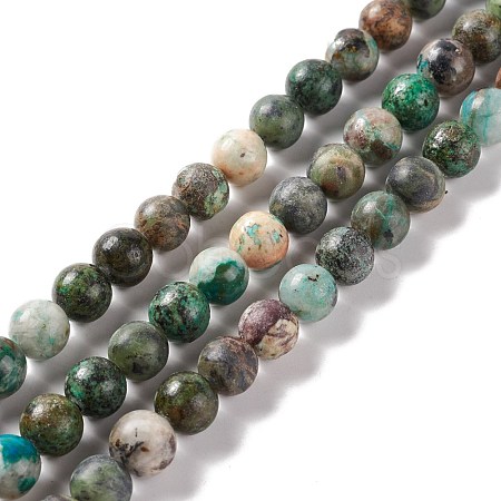 Natural Chrysocolla Beads Strands G-E584-04-1