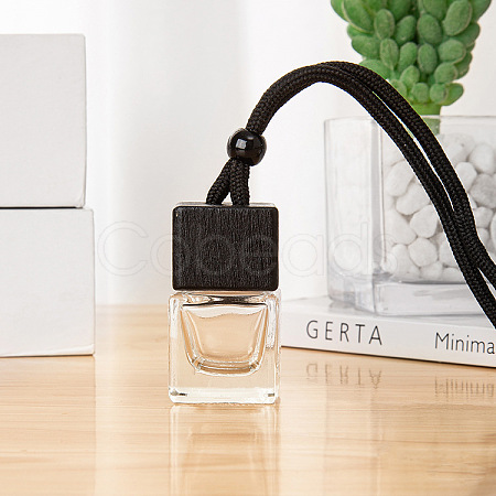 Cube Glass Empty Refillable Car Perfume Bottle PW-WG0B8CA-01-1