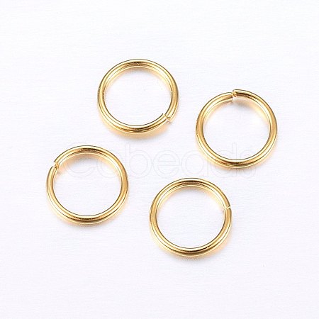 304 Stainless Steel Open Jump Rings X-STAS-O098-01G-13-1