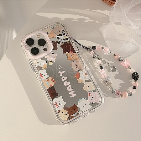 Cat Mirrored Axrylic Mobile Phone Cover PW-WG472D8-09-1