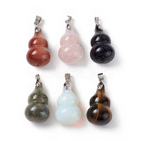 Natural & Synthetic Gemstone Pendants G-G846-02P-1