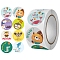 Round Paper Self-Adhesive Reward Sticker Rolls, for Teacher Student, Mixed Color, 25mm, 500pcs/roll