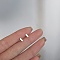 Alloy Earrings for Women, with 925 Sterling Silver Pin, Rectangle, 10mm