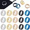 Unicraftale 20Pcs 5 Style 201 Stainless Steel Grooved Finger Ring Settings, Ring Core Blank, for Inlay Ring Jewelry Making, Mixed Color, US Size 6 1/2~7 1/4(16.9~17.5mm), 4pcs/style