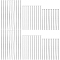 SUNNYCLUE 60Pcs 3 Styles 925 Sterling Silver Flat Head Pins, Silver, 24 Gauge, 24~35x0.5mm, Head: 1.5~2mm, 20ps/style