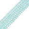 Glass Bead Strands, with Glitter Powder, Round, Light Sky Blue, 6x5.5mm, Hole: 1mm, about 142pcs/strand, 29.92''(76cm)