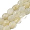 Natural Rainbow Moonstone Beads Strands, Faceted, Flat Oval, 10x8x5mm, Hole: 1mm, about 38pcs/strand, 15.04''(38.2cm)