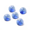 Glass Rhinestone Charms, Faceted, Cone, Sapphire, 10x5mm, Hole: 0.8mm