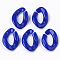 Opaque Acrylic Linking Rings, Quick Link Connectors, For Jewelry Curb Chains Making, Twist, Medium Blue, 19x13x4mm, Inner Diameter: 5x9mm, about 1250pcs/500g