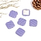 Korean Version Fabric Flat Square Cabochons, Woolen Fabric Cabochons, Violet, 25x25mm