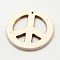 Synthetic Magnesite Beads, Dyed & Heated, Peace Sign, Old Lace, 55x5mm, Hole: 1mm, about 46pcs/1000g