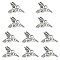 Tibetan Style Alloy Pendants, Cadmium Free & Lead Free, Hummingbird Charms, Antique Silver, 12x17x3mm, Hole: 2mm