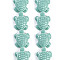 Synthetic Coral Carved Beads Strands, Dyed, Tortoise, Turquoise, 18.5x16x7.5mm, Hole: 1.2mm, about 20pcs/strand, 13.78''(35cm)