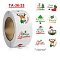 Paper Self-Adhesive Stickers, Flat Round, for Presents Decoration, Round with Christmas Theme, Mixed Color, 25mm