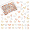 Olycraft 600Pcs 12 Style Brass Cabochons, Nail Art Decoration Accessories for Women, Butterfly, Platinum & Golden, 4~7x3~5x0.1mm, 50pcs/style