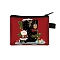 Christmat Letter Printed Polyester Wallets with Zipper, Change Purse, Clutch Bag for Women, Letter E, 13.5x11cm