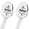 Stainless Steel Spoons Set, Including 2 Spoons with Word, Stainless Steel Color, Word, 196x32mm, 2pcs/set