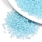 6/0 Glass Seed Beads, Transparent Inside Colours, Round Hole, Round, Light Sky Blue, 6/0, 4~5x2.5~4.5mm, Hole: 1.2mm, about 4500pcs/bag