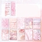 20Pcs Retro Scrapbook Paper, Collage Creative Journal Decoration Backgroud Sheets, Pink, 130x90mm, 20pcs/set