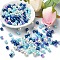 5 Colors ABS Plastic Imitation Pearl Beads, Round, Light Sky Blue, 5~8x5~8mm, Hole: 1.5~2.3mm